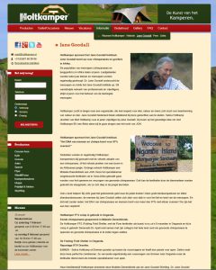 Holtkamper Flyer voor het Jane Goodall Instituut